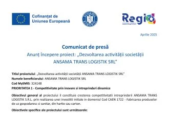 Comunicat de presa 1 Comunicat de presă