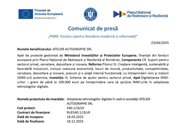 Comunicat de presa ATELIER AUTOGRAPHE SRL 1920x3376 1 ATELIER AUTOGRAPHE SRL
