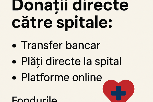 cum donezi direct la spital - Donații directe către spitale: O nouă abordare transparentă pentru susținerea sistemulu...