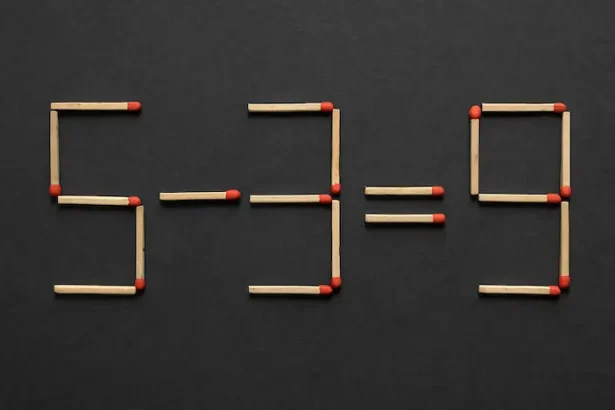 test IQ cu chibrituri - Test IQ cu chibrituri: Poți corecta ecuația 5 - 3 = 9 mutând un singur băț? Iată soluția!