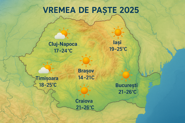 condiții meteo sărbători - Prognoza meteo de Paște 2025 în România