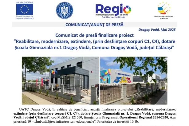 draft comunicat Școala Gimnazială nr.1 Dragoș Vodă