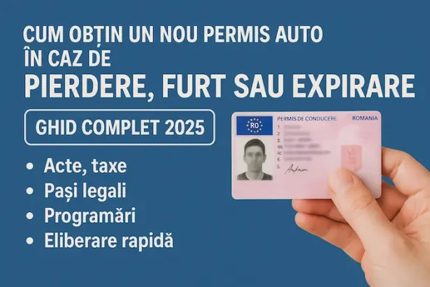 obținere permis auto pierdut sau expirat 2025 - Cum declari pierderea sau furtul permisului auto și cum obții un nou pe...