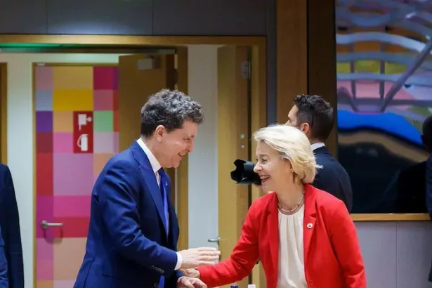 Nicușor Dan întâlnire oficială cu Ursula von der Leyen la Consiliul European - Nicușor Dan - întâlnire cu Ursula vo...