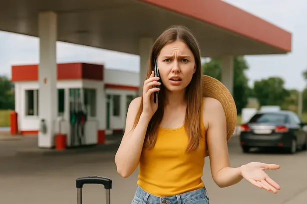 Uitata in benzinarie socant