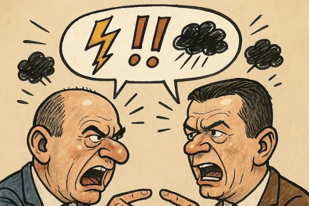 caricatura 1 tensiuni coaliție