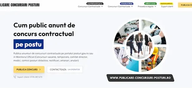 concursuri posturi contractuale publicare anunț posturi.gov.ro