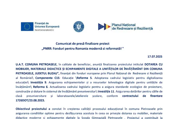 pietroasele U.A.T. COMUNA PIETROASELE