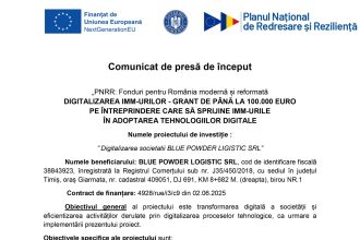 Comunicat - Comunicat de presă BLUE POWDER LOGISTIC SRL