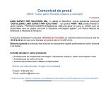 Comunicat - Comunicat de presă LAND SURVEY PMP SOLUTIONS SRL