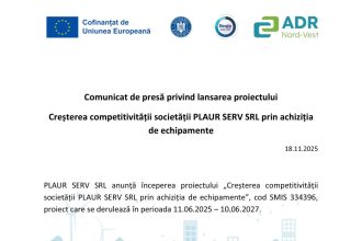 Comunicat presă PLAUR - Comunicat de presă PLAUR SERV SRL