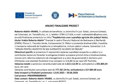 Roberto-Adelin VRABIE - Comunicat de presă Roberto-Adelin VRABIE