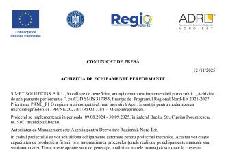 Comunicat presă SIMET - Comunicat de presă SIMET SOLUTIONS S.R.L.