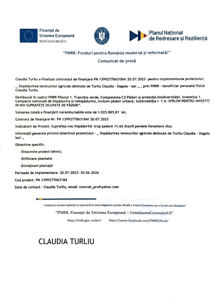 Comunicat presă - Comunicat de presă