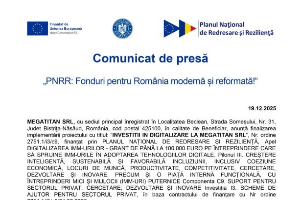 Comunicat presă MEGATITAN - Comunicat de presă MEGATITAN SRL