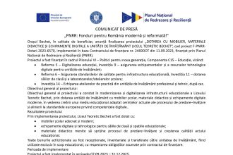Comunicat presă Orașul - Comunicat de presă Orașul Bechet