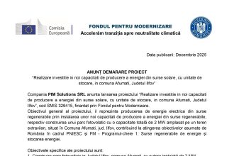 Comunicat presă PIM - Comunicat de presă PIM Solutions SRL