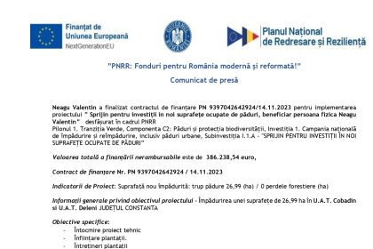 Comunicat presă Neagu - Comunicat de presă Neagu Valentin