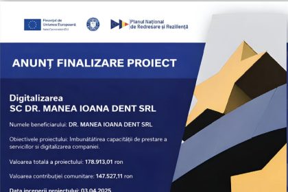 Comunicat presă MANEA - Comunicat de presă SC DR MANEA IOANA DENT SRL