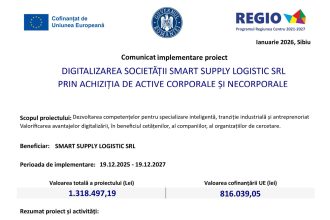 Comunicat presă SMART - Comunicat de presă SMART SUPPLY LOGISTIC SRL
