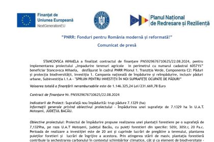 Comunicat presă STANCOVSCA - Comunicat de presă STANCOVSCA MIHAELA