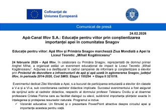 Comunicat de presa Apa Canal Ilfov S.A Apă-Canal Ilfov S.A.
