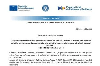 Comunicat de presa Comuna Mihaileni 2 1