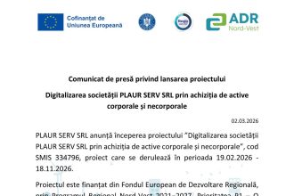 Comunicat de presa PLAUR SERV SRL PLAUR SERV SRL