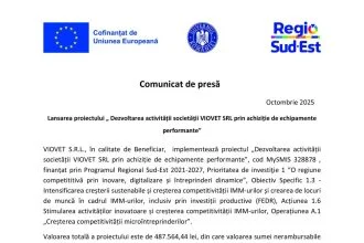 Comunicat de presa VIOVET SRL VIOVET S.R.L.